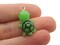2 19mm Green Turtle Resin Charms Miniature Tortoise Animal Pendants